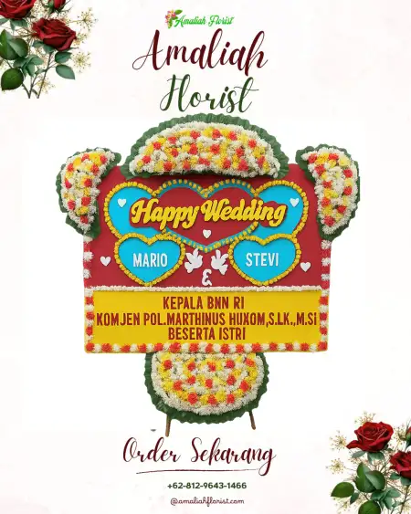 Papan Bunga Pernikahan Sadang